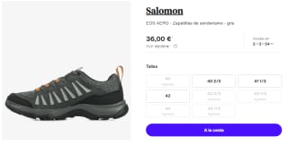 Zapatillas de Trekking Salomon EOS AERO por 36€