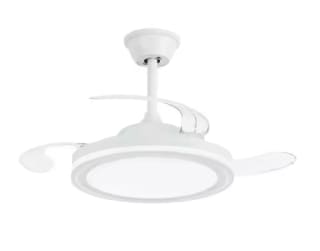 NARVI Ventilador techo Blanco, 3 Palas retráctiles transparentes, Motor DC 30W por 34,03€