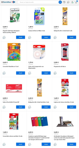 Las Mejores Ofertas Material Escolar desde Carrefour.