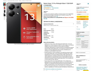 Redmi Note 13 Pro Midnight Black 12GB RAM 512GB ROM 4G por 262,49€