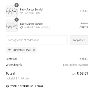 Alle Naïf artikelen 1+1 gratis