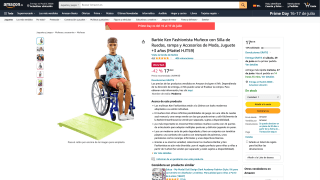 Barbie Ken Fashionista con silla de ruedas por 17,49€