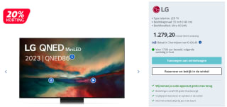 LG 55QNED866RE televisie voor €1279 bij Electroworld