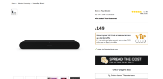 Sonos Ray (Black) – £149