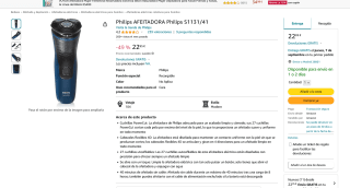Philips Afeitadora S1131/41 por solo 22,95€