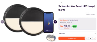 Buitenlamp zwart Nordlux 'Ava' gevelverlichting modern led lamp 9,5W - 2 pack voor €24,95 bij Ibood