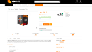 Procesador AMD Ryzen 7 5800X AM4 por solo 149,89€