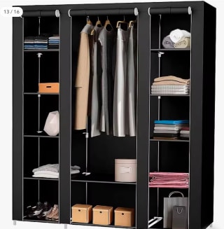 Armario Vestidor de Tela Nyana Home 170x150x45cm por 11,87€