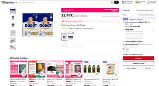 58 Pañales Dodot Sensitive Talla 1 Dodot por solo 12,47€