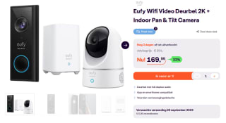 Eufy Wifi Video Deurbel 2K + Indoor Pan & Tilt Camera voor €169,95 bij iBOOD