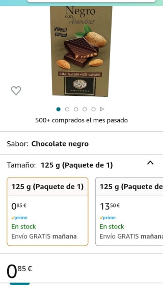Antiu Xixona Premium - Chocolate Negro con Almendras por 0,85€.