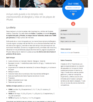 9 días por lo mejor de Tailandia desde 1598€