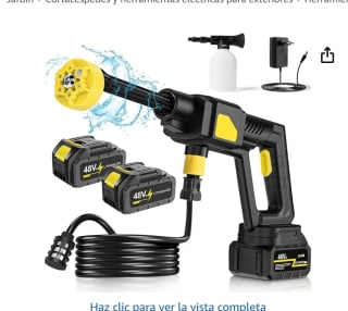 Hidrolimpiadora sin Cable, Máx.35 Bar, 6,5 L/MIN portátil con batería por 38,49€