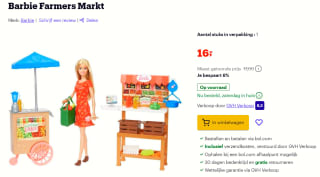 Barbie Farmers Markt voor €16 bij Bol.com