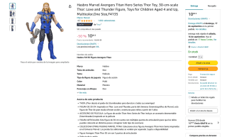 Thor Marvel muñeco 30 cm por solo 10€