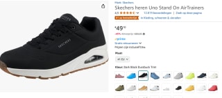Skechers Uno - Stand On Air Heren Sneakers - Zwart - voor €49,10 bij Amazon