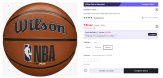 Balón de Basket Wilson NBA Drv Plus por 11.13€