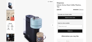 Nespresso Liberty Vertuo Next Coffee Machine – Teal – £59.99