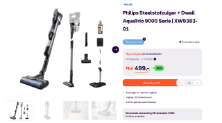 Philips AquaTrio 9000 Serie Steelstofzuiger + Dweil voor €499