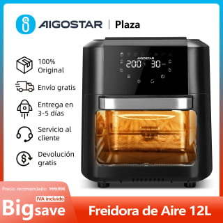 Freidora de Aire 12L Incluye 7 Accesorios, 1500W por 59,35€