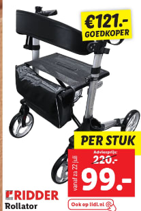 Ridder Rollator dubbele vouwtechniek voor €99 bij de Lidl