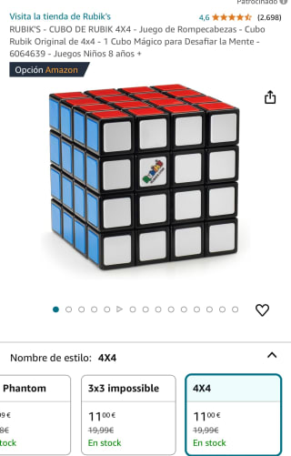 Cubo de Rubik's 4X4 a tan solo 11€