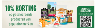 10% korting op geselecteerde producten bij Zooplus via de app