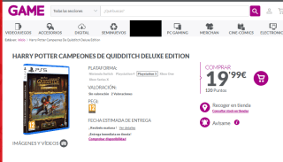 juego a Harry Potter Campeones de Quidditch en su edición deluxe para la consola PS5 por 19,99€