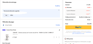 CREATE Cafetera express con función de café frío - THERA CLASSIC COMPACT por 63,95€