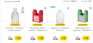 25% korting op alle vazen bij Xenos