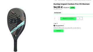 Palas de padel la segunda unidad por 1€