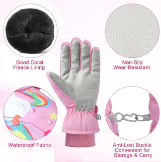 QKURT Sneeuwhandschoenen voor kids voor €9,59 dmv code bij Amazon