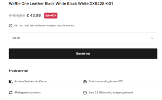 Nike Sportswear Waffle One sneakers voor €43,99 bij Freshcotton