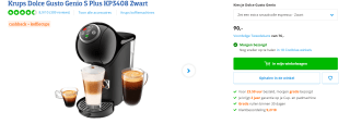 Nescafé Dolce Gusto Genio S Plus met 3 dozen koffie voor €63 na cashback bij Coolblue