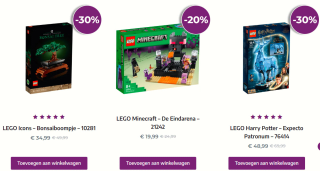 Tot 30% korting op Lego sets tijdens Lego Singles day bij Brickfever