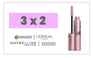 3×2 en L'Oreal, Garnier, Essie y Maybelline.