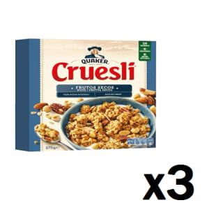 3 Paquetes de Cruesli 4 nuts QUAKER, caja 375 g por 9.23€