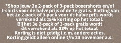 2e herenartikel 50% korting of 3e artikel gratis bij Sapph