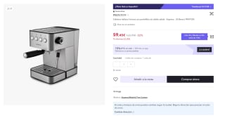 Cafetera Italiana Verona con portafiltro de doble salida , Expreso - 20 Bares marca Prixton por 44,45€