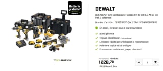 Pack dewalt à 1.228,79€