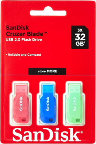 SanDisk Cruzer Blade 32GB USB stick 3-pack voor €12,81 bij Amazon