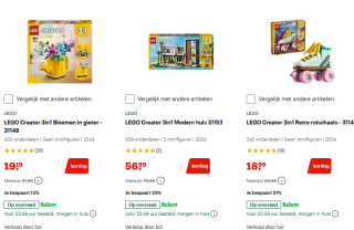 2+1 gratis op speelgoedcadeautjes bij Bol