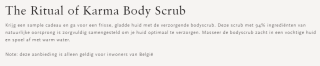 Gratis sample The Ritual of Karma Body Scrub