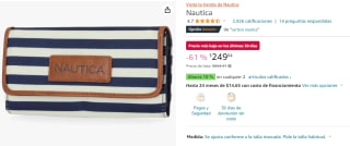 Cartera Nautica para Mujer RFID por $250 en Amazon