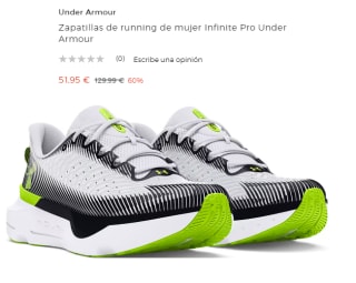 Zapatillas de running de mujer Infinite Pro Under Armour por 51.95€