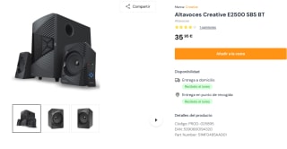 Altavoces Creative E2500 SBS BT por 35,95€