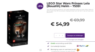 LEGO Star Wars Prinses Leia (Boushh) Helm voor €49,99 bij Brickfever