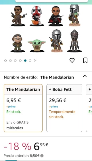 Funko Mystery Mini: Star Wars por 6,95€.