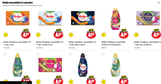Robijn wasmiddel of capsules voor €4,49 bij Dirk