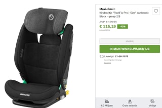 Maxi-Cosi Autostoel Rodifix Pro2 I-Size Black voor €115,19 bij Limango